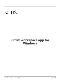 Citrix Workspace App for Windows