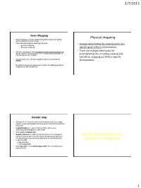Linkage, Recombination and Eukaryotic Gene Mapping