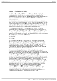 Search Strategy for Pubmed #1