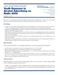 Youth Exposure to Alcohol Advertising on Radio 2006