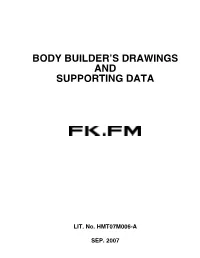 Body Builder's Drawings and Supporting Data