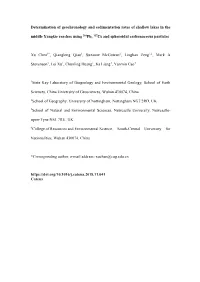 Determination of Geochronology and Sedimentation Rates of Shallow Lakes in the Middle Yangtze Reaches Using 210Pb, 137Cs and Spheroidal Carbonaceous Particles