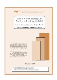 The Case of Tagbilaran City, Bohol