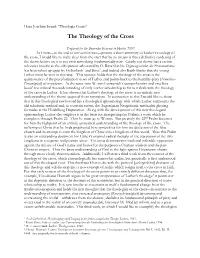 The Theology of the Cross