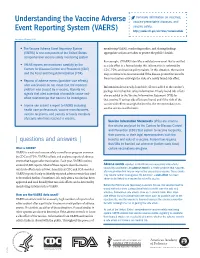Understanding the Vaccine Adverse Event Reporting System (VAERS)