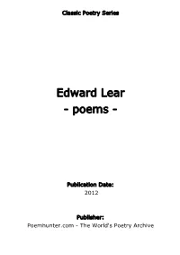 Edward Lear - Poems