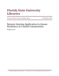 Remote Sensing Application to Assess Resilience in Coastal Communities