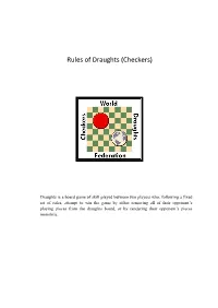 Rules of Draughts (Checkers)