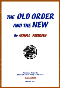 The Old Order and the New