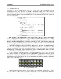 1.6 Median Selection