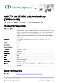Anti-CTH (Aa 250-350) Polyclonal Antibody (DPABH-26846) This Product Is for Research Use Only and Is Not Intended for Diagnostic Use