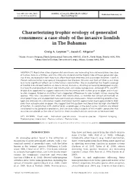 Characterizing Trophic Ecology of Generalist Consumers: a Case Study of the Invasive Lionfish in the Bahamas