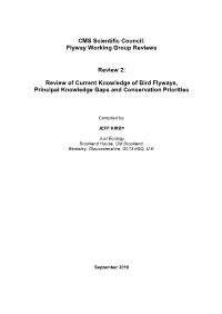 CMS Scientific Council: Flyway Working Group Reviews Review 2