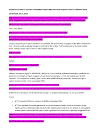 Responses to Editors' Requests in NG-EPON IC Report