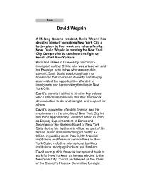 Assemblymember David Weprin
