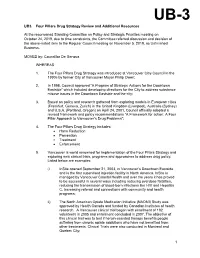 Four Pillars Drug Strategy Review and Additional Resources: 2019 Nov 05