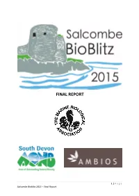 Salcombe Bioblitz 2015 Final Report.Pdf