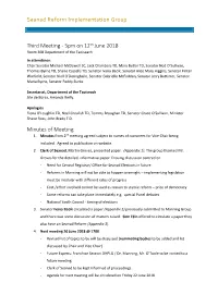 Seanad Reform Implementation Group Third Meeting