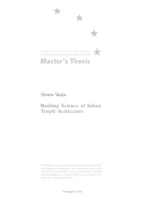 Shweta Vardia Building Science of Indian Temple Architecture