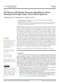An Efficient 2.5D Shadow Detection Algorithm for Urban Planning And