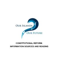 Constitutional Reform: Information Sources and Reading