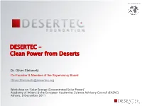 DESERTEC Presentation
