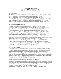Expanded Curriculum Vitae
