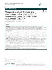 Mapping the Role of Structural and Interpersonal Violence in the Lives Of