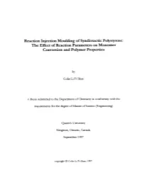 Reaction Injection Moulding of Syndiotactic Polystyrene: the Effect of Reaction Parameters on Monomer Conversion and Polymer Properties