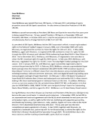 Sean Mcmanus Chairman CBS Sports Sean Mcmanus Was Named