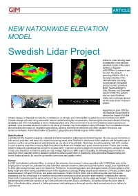 Swedish Lidar Project