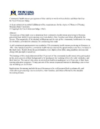 Community Health Nurses' Perceptions of Their Ability to Work With