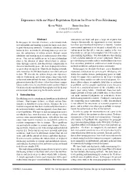 Experience with an Object Reputation System for Peer-To-Peer Filesharing Kevin Walsh Emin G¨Un Sirer Cornell University {Kwalsh,Egs}@Cs.Cornell.Edu