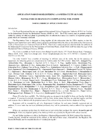 Guidance Notes for Application for Registering a Cultivar of Conifer
