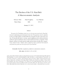 The Decline of the Rust Belt