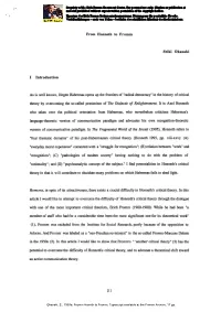 Theory by Overcoming the So-Called Pessimism of the Dialecticof Enlightenment