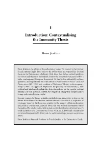 1 Introduction: Contextualising the Immunity Thesis