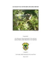 2015 Idaho Wolf Monitoring Progress Report