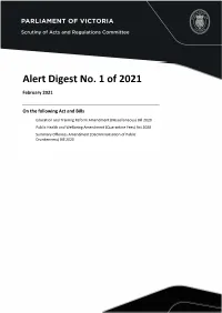 Alert Digest No 1 of 2021, February 2021