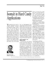 Isomalt in Hard Candy Applications