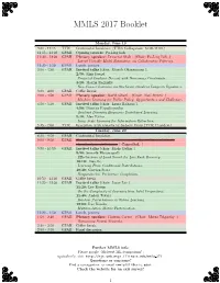 MMLS 2017 Booklet