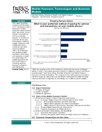 Mobile Payment: Technologies and Business Models