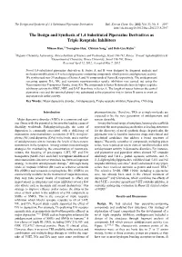 The Design and Synthesis of 1,4-Substituted Piperazine Derivatives Bull
