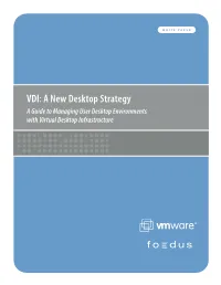 VDI: a New Desktop Strategy