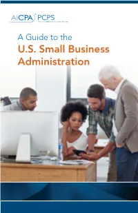 A Guide to the U.S. Small Business Administration TABLE of CONTENTS