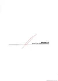 Attachment G Updated Non Technical Summary