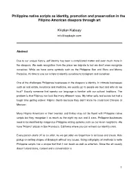 Baybayin.Com� � Abstract