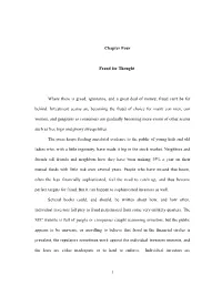 Chapter Four Fraud for Thought Where There Is Greed, Ignorance
