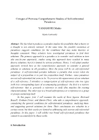 Critique of Previous Comprehensive Studies of Self-Referential Paradoxes