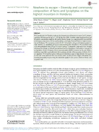 Diversity and Community Composition of Ferns and Lycophytes On